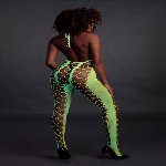 Бодістокінг - Ouch! Bodystocking With Halterneck Green, XS/XL - мініатюра 5