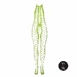 Бодістокінг - Ouch! Bodystocking With Halterneck Green, XS/XL - мініатюра 6
