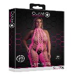 Бодістокінг - Ouch! Bodystocking With Halterneck Pink, XL/4XL - мініатюра 3