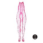 Бодістокінг - Ouch! Bodystocking With Halterneck Pink, XL/4XL - мініатюра 4
