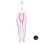 Бодістокінг - Ouch! Bodystocking With Halterneck Pink, XL/4XL - мініатюра 5