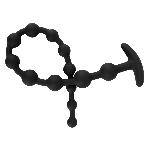 Анальний ланцюжок - Black Velvets Anal Beads Silicone - мініатюра 5