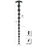 Анальний ланцюжок - Black Velvets Anal Beads Silicone - мініатюра 8