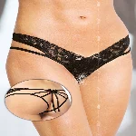 Жіночі стрінги - Thongs 2438, black M/L - мініатюра 1