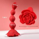 Анальний стимулятор - Rose Rotating Anal Beads - мініатюра 7
