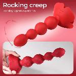 Анальний стимулятор - Rose Rotating Anal Beads - мініатюра 9