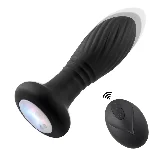 Анальна пробка - Thrusting Anal Plug Black - мініатюра 1