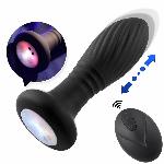 Анальна пробка - Thrusting Anal Plug Black - мініатюра 2