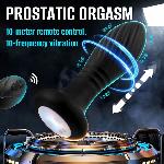 Анальна пробка - Thrusting Anal Plug Black - мініатюра 6