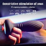 Анальна пробка - Thrusting Anal Plug Black - мініатюра 8