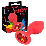 Анальна пробка  - Colorful Joy Jewel Red Plug Small - мініатюра 1