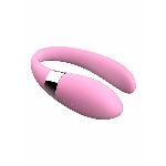 Вібратор для пар - V-Vibe Pink, USB, 7 Function, Remote Control - мініатюра 2