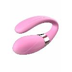 Вібратор для пар - V-Vibe Pink, USB, 7 Function, Remote Control - мініатюра 5