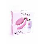 Вібратор для пар - V-Vibe Pink, USB, 7 Function, Remote Control - мініатюра 8