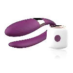 Вібратор для пар - V-Vibe Purple, USB, 7 Function, Remote Control - мініатюра 1