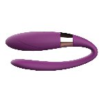 Вібратор для пар - V-Vibe Purple, USB, 7 Function, Remote Control - мініатюра 4