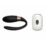 Вібратор для пар - V-Vibe Black, USB, 7 Function, Remote Control - мініатюра 8
