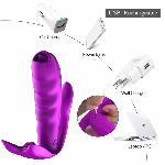 Стимулятор - Silicone Panty Vibrator USB, 7 Function, Heating - мініатюра 5