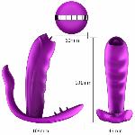 Стимулятор - Silicone Panty Vibrator USB, 7 Function, Heating - мініатюра 8