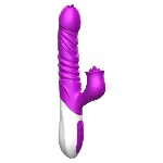 Вібратор - Silicone Vibrator, USB, 10 Function &Thrusting Function, Heating - мініатюра 1