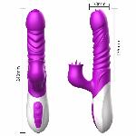 Вібратор - Silicone Vibrator, USB, 10 Function &Thrusting Function, Heating - мініатюра 7