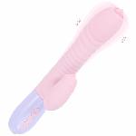 Вібратор - Silicone Vibrator USB 7 Function and Thrusting Function / Heating Pink - мініатюра 4
