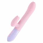 Вібратор - Silicone Vibrator USB 7 Function and Thrusting Function / Heating Pink - мініатюра 5