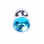 Анальна пробка - Jewellery Silver Plug Light Blue - мініатюра 2
