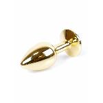 Анальна пробка - Jewellery Gold Plug Light Blue - мініатюра 3
