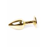 Анальна пробка - Jewellery Gold Plug Light Blue - мініатюра 4
