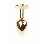 Анальна пробка - Jewellery Gold Plug Light Blue - мініатюра 6