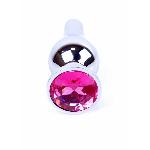 Анальна пробка - Jewellery Silver Long Plug Pink - мініатюра 2