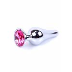 Анальна пробка - Jewellery Silver Long Plug Pink - мініатюра 8