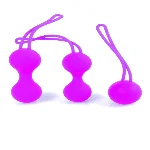 Набір вагінальних кульок - Silicone Kegal Balls Set Purple - мініатюра 1