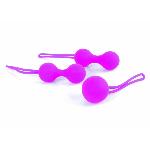 Набір вагінальних кульок - Silicone Kegal Balls Set Purple - мініатюра 2