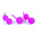 Набір вагінальних кульок - Silicone Kegal Balls Set Purple - мініатюра 3