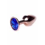Анальна пробка - Jewellery Red Gold Plug Dark Blue - мініатюра 3