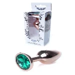Анальна пробка - Jewellery Red Gold Plug Green - мініатюра 1