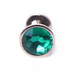 Анальна пробка - Jewellery Red Gold Plug Green - мініатюра 2