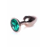 Анальна пробка - Jewellery Red Gold Plug Green - мініатюра 3