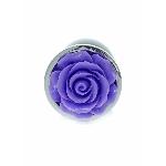 Анальна пробка - Jewellery Silver Rose Plug Purple - мініатюра 2