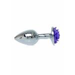 Анальна пробка - Jewellery Silver Rose Plug Purple - мініатюра 4