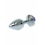 Анальна пробка - Jewellery Silver Rose Plug Purple - мініатюра 5
