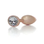 Анальна пробка - Jewellery Pearl Gold Plug Clear M - мініатюра 1