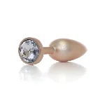 Анальна пробка - Jewellery Pearl Gold Plug Clear L - мініатюра 1