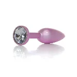 Анальна пробка - Jewellery Pearl Pink Plug Clear S - мініатюра 1