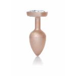 Анальна пробка - Jewellery Pearl Gold Heart Plug Clear S - мініатюра 5