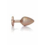 Анальна пробка - Jewellery Pearl Gold Heart Plug Clear M - мініатюра 2