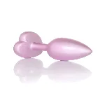Анальна пробка - Jewellery Pearl Pink Heart Plug Clear S - мініатюра 1