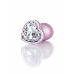 Анальна пробка - Jewellery Pearl Pink Heart Plug Clear S - мініатюра 3